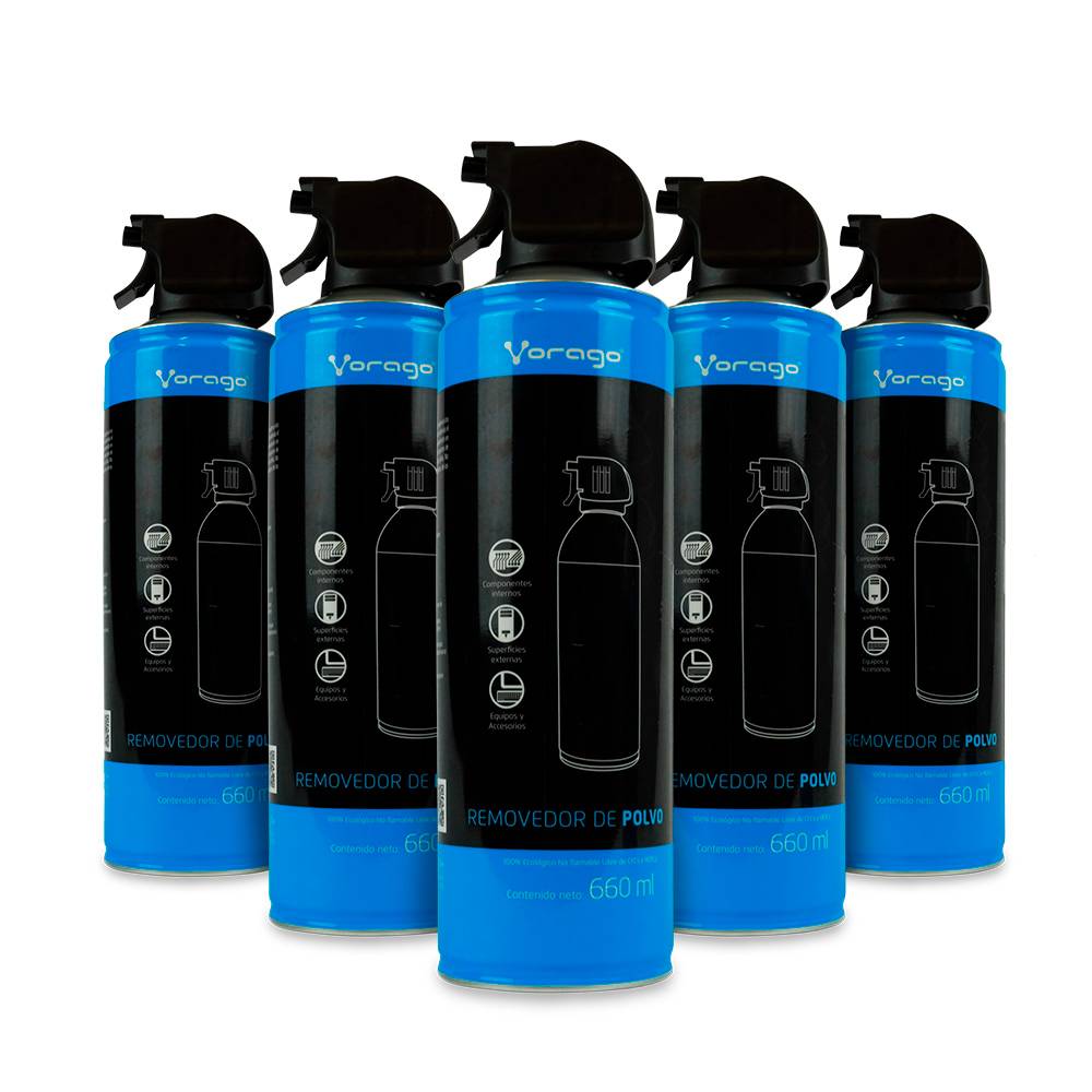 PAQUETE 5 PZ AIRE COMPRIMIDO REMOVEDOR DE POLVO CLN-300 VORAGO 660ml BROWN BOX - PAQUETE 5 PZ AIRE COMPRIMIDO REMOVEDOR DE POLVO CLN-300 VORAGO 660ml BROWN BOX -